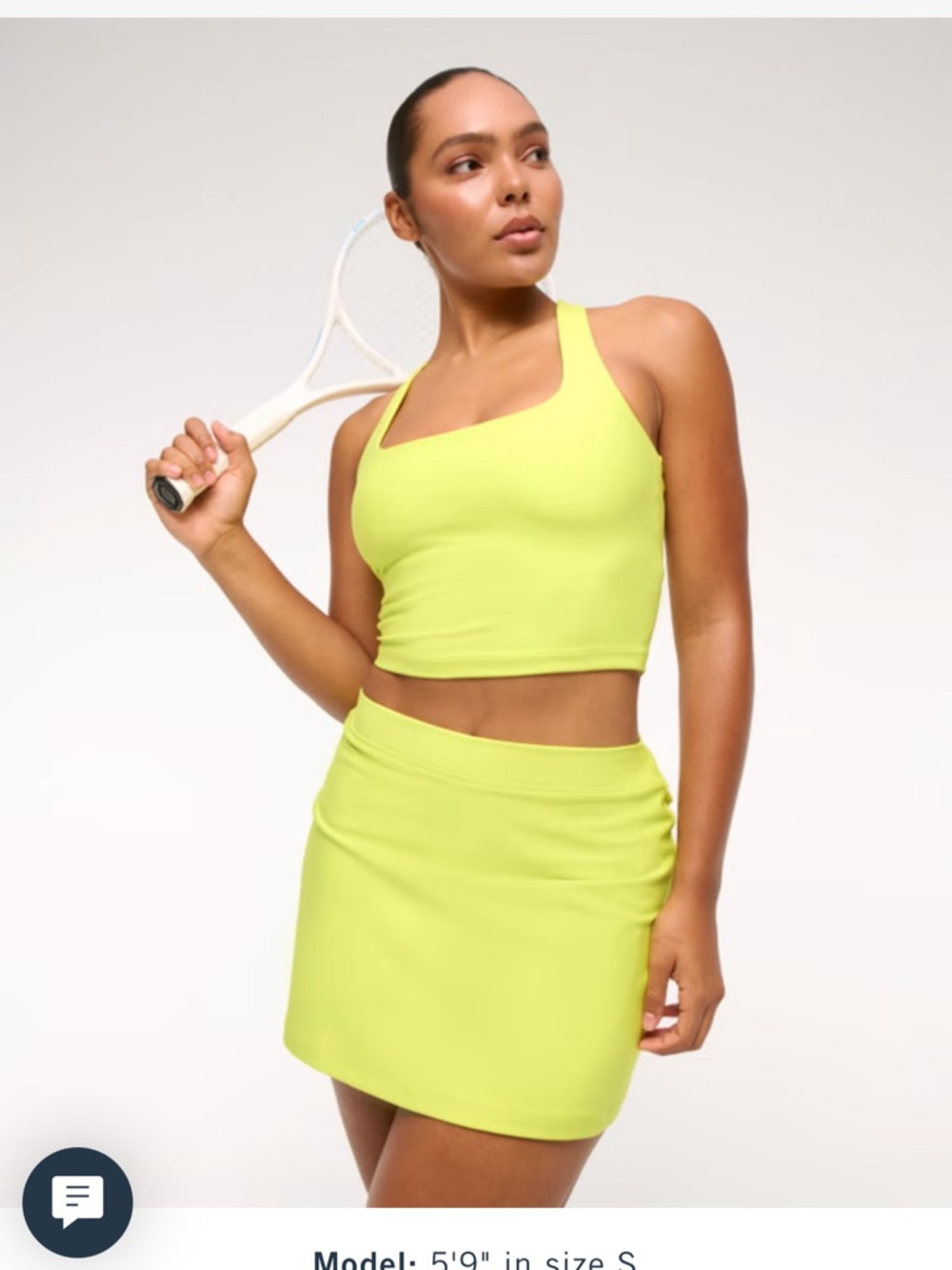 YPB sculptLUX Lined Mini Skirt Neon Lime—NWT